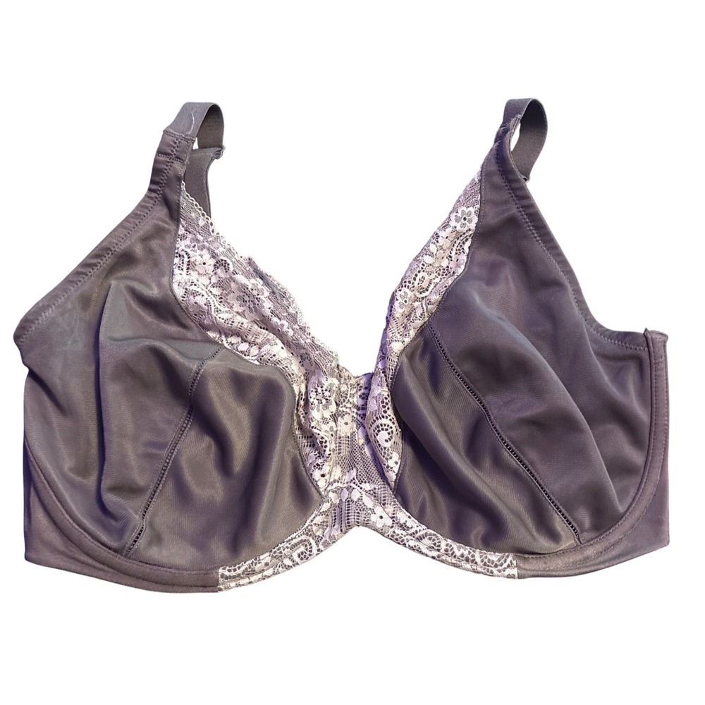 Lilyette 0427 Embroidered Lace Minimizer Underwire Full Coverage Bra 36G